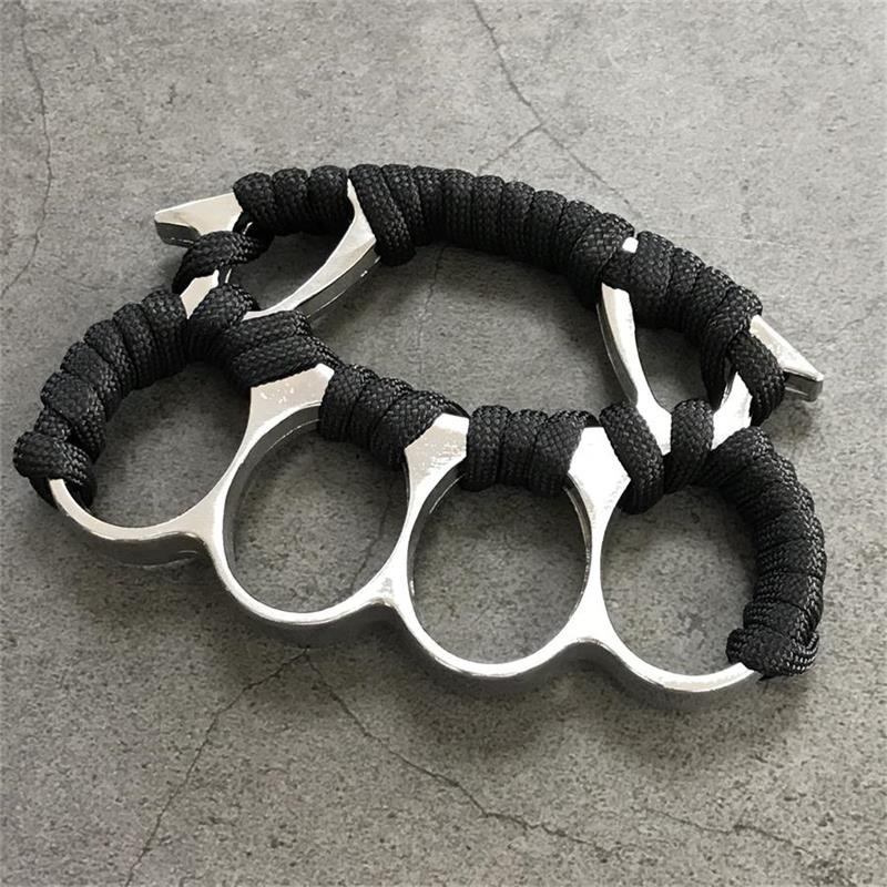 Big Finger Knuckle Duster Boxing Four Finger Buckle Defense Window Breaker Outdoor EDC Tool