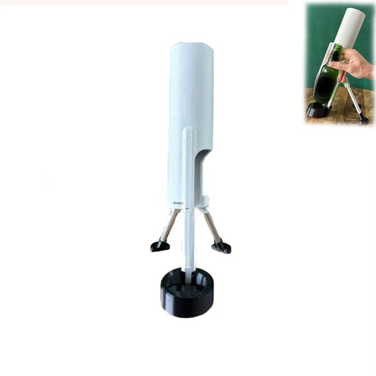 Hands-free press bottle opener