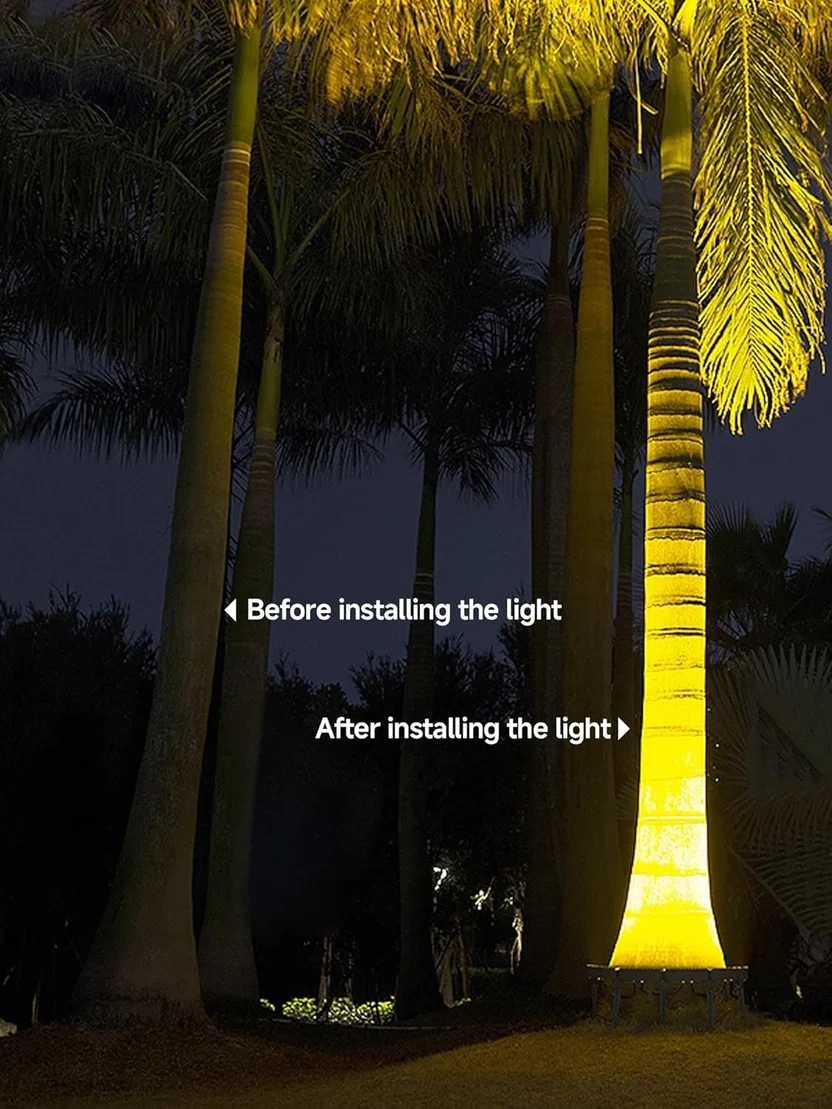 12W Warm White LED Ring Tree Hug Light, IP65 Outdoor Waterproof DC 24V Aluminum Landscape Lighting Tree Lamp