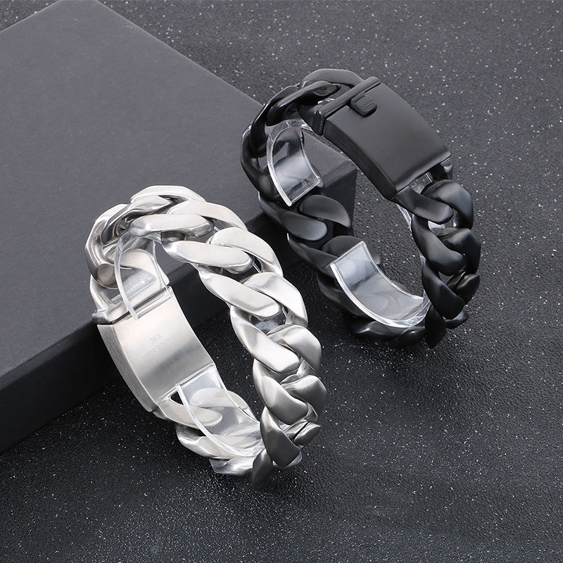 【BAD B】 Cuban chain titanium steel bracelet