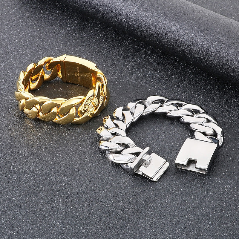【BAD B】 Cuban chain titanium steel bracelet
