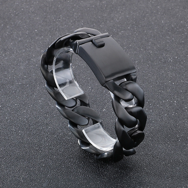 【BAD B】 Cuban chain titanium steel bracelet