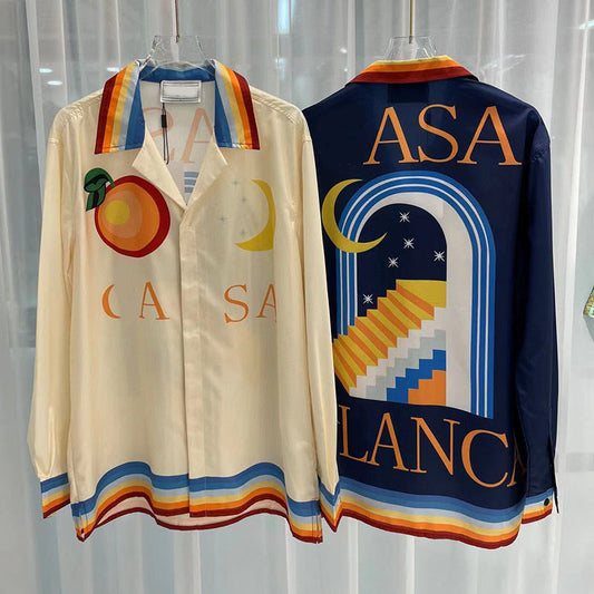 Rainbow Print Casual Shirt