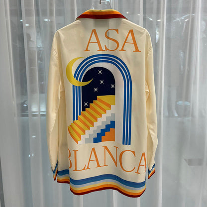 Rainbow Print Casual Shirt