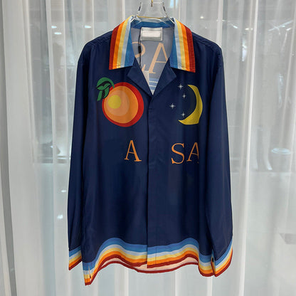 Rainbow Print Casual Shirt