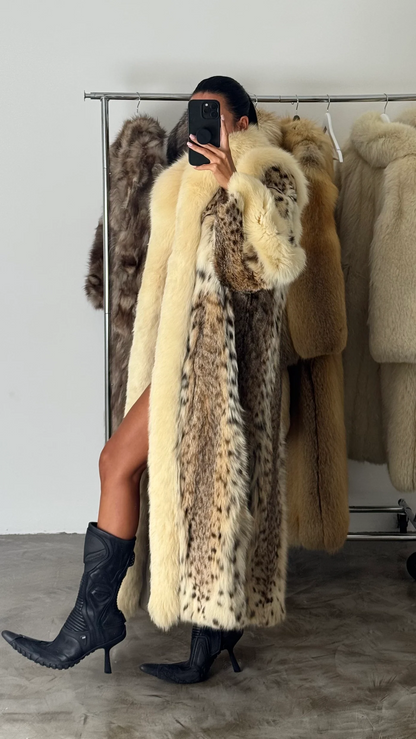Vintage Fox & Lynx Fur Coat