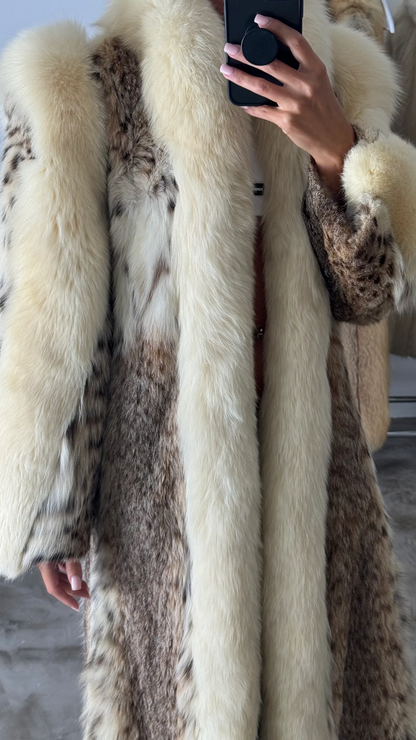Vintage Fox & Lynx Fur Coat