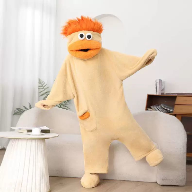 Cartoon Big Mouth Monster Onesie Coral Fleece Pajamas