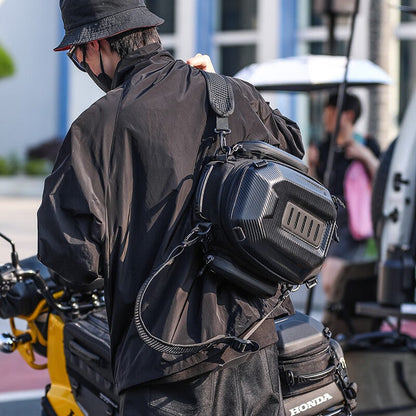 Hard-shell waterproof backpack