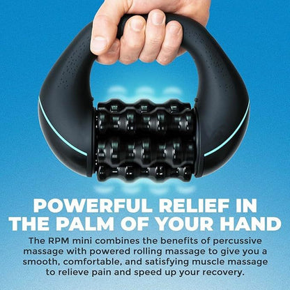 Rolling tapping massager for full-body relief and deep tissue and muscle recovery.