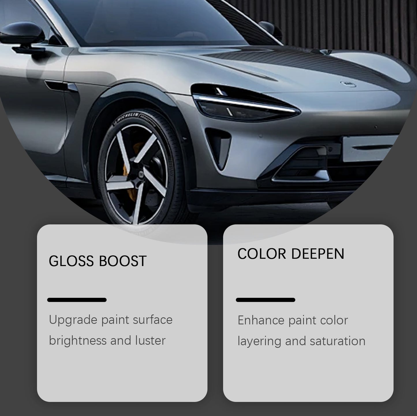 Car ceramic coating kit: Enhances car paint shine, resists stains, prevents scratches, is hydrophobic, and easy to clean.