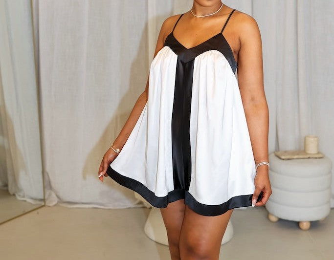 Strappy Colorblock Mini Bodysuit