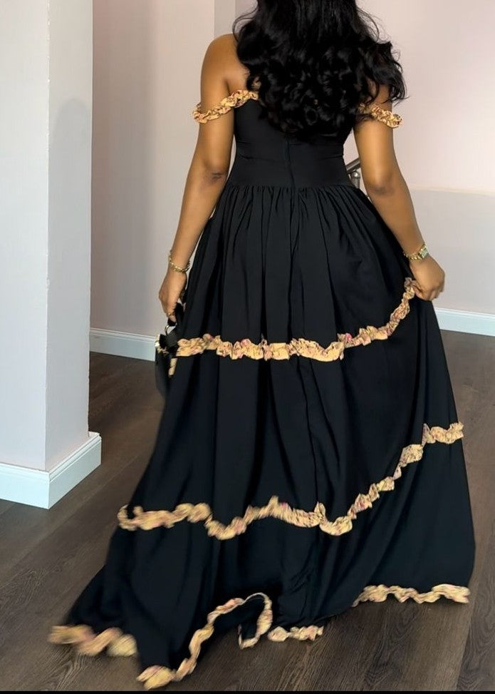 Crepe Sling Maxi Dress