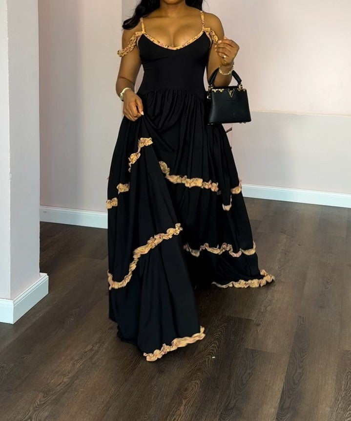 Crepe Sling Maxi Dress