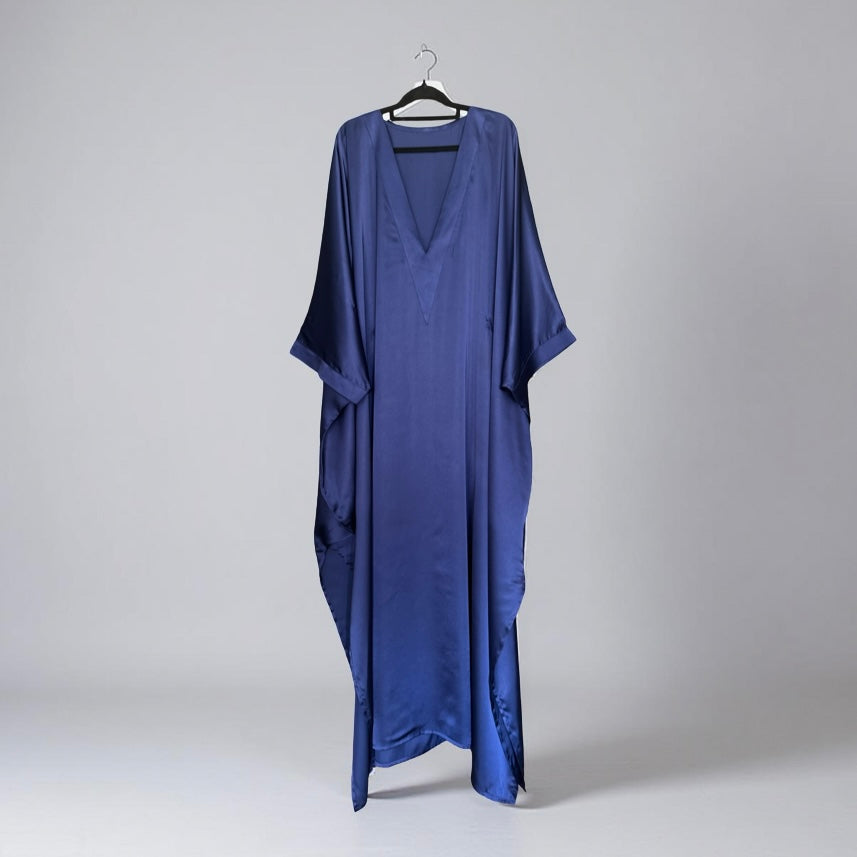 Silk batwing sleeve dress