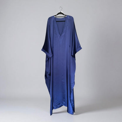 Silk batwing sleeve dress