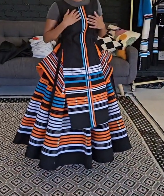 High-waisted Xhosa traditional suit
