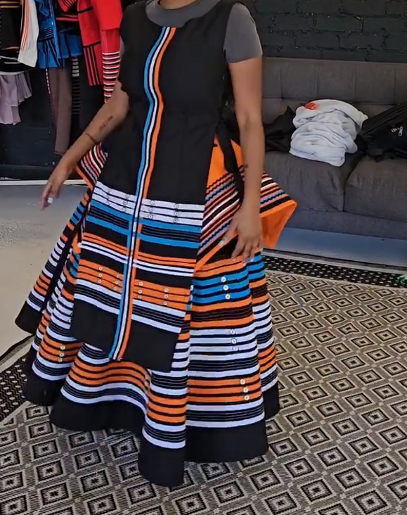 High-waisted Xhosa traditional suit