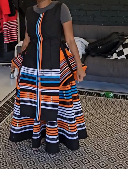 High-waisted Xhosa traditional suit