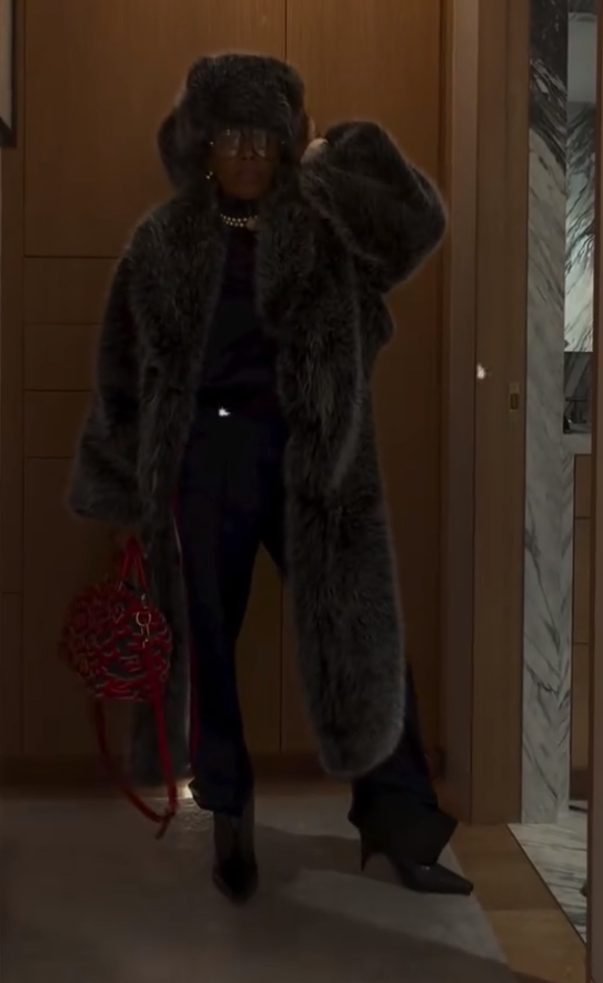 Short faux mink jacket