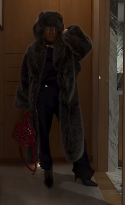 Short faux mink jacket