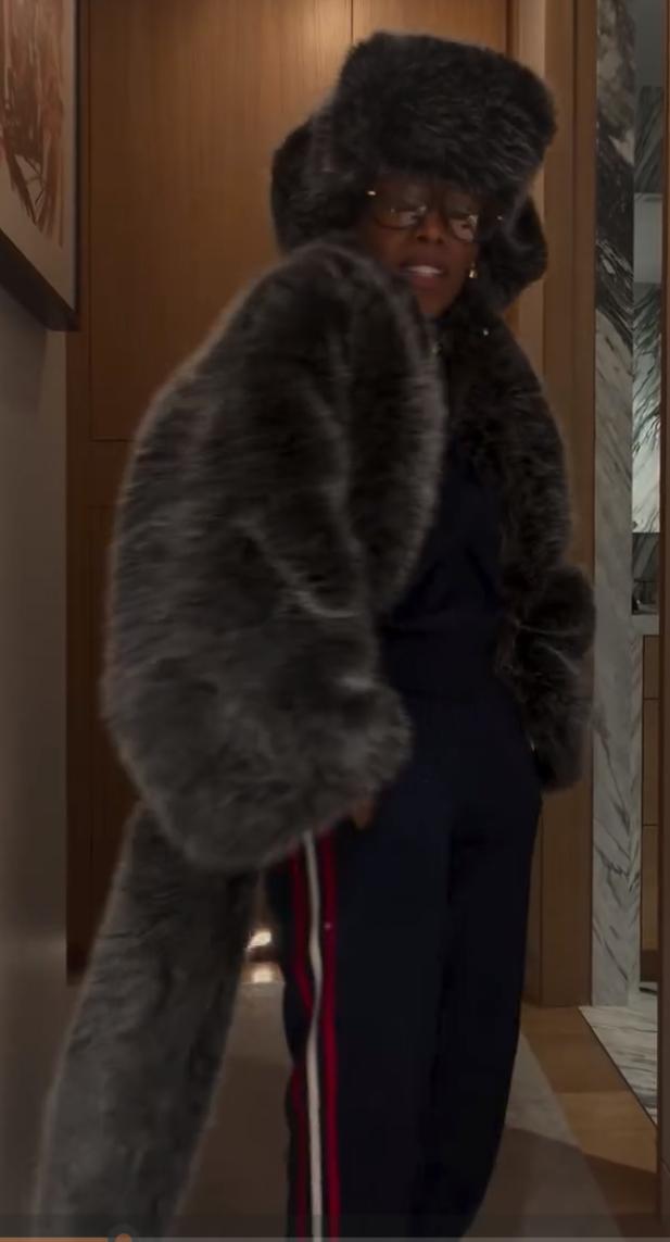 Short faux mink jacket