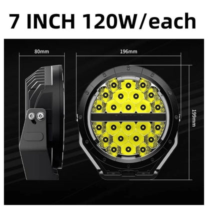 5-9 inch Round Led Driving Offroad Light
