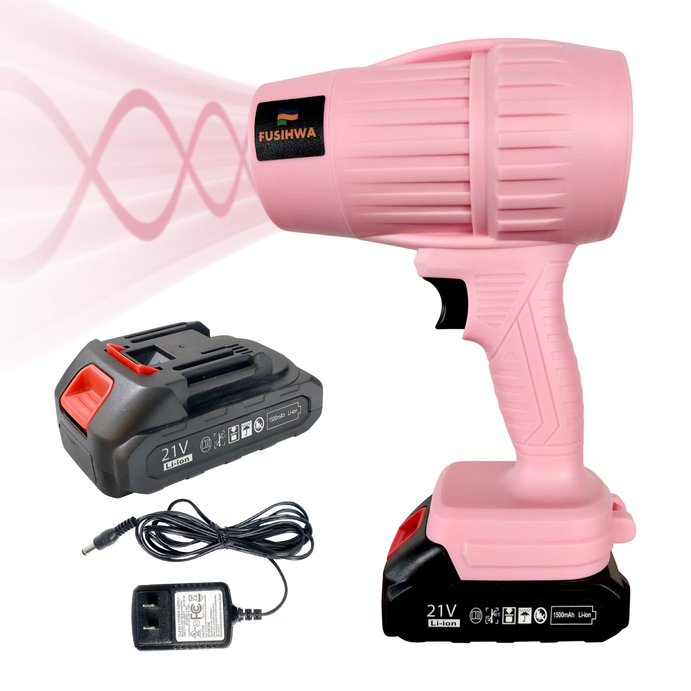 21V Cordless Leaf Blower Handheld, 300 CFM 80 MPH Battery Powered – For Lawn, Patio, Car Drying, Light Snow