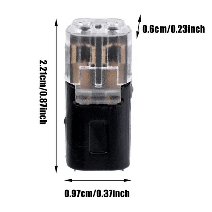 Quick-connect terminal no-soldering and no-stripping wire connector