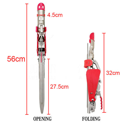 Auto Fishing Rod Holder Automatic Spring Support Sea Pole Ground Bracket Adjustable Folding Ground Stand
