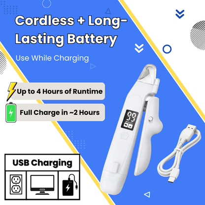 2-in-1 LED Pet Nail Clipper & Grinder for Cats & Dogs