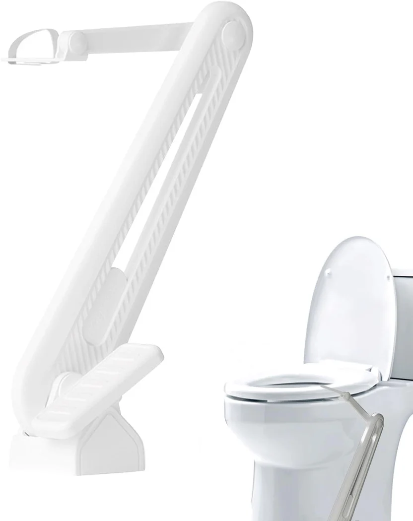 Foot-operated toilet seat lifter