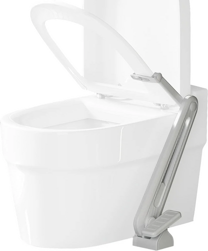 Foot-operated toilet seat lifter