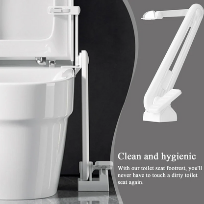 Foot-operated toilet seat lifter