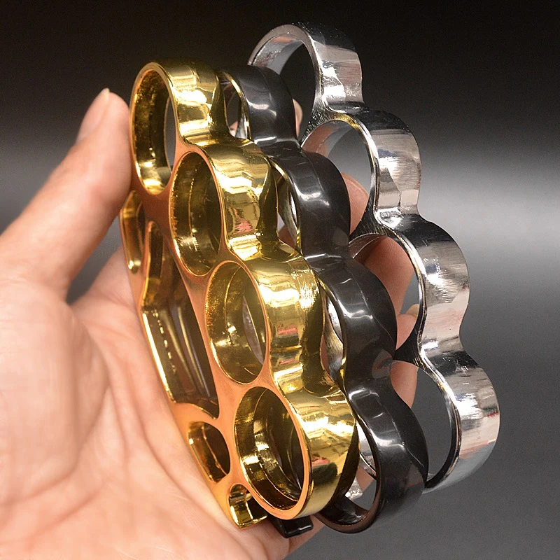 Big Finger Knuckle Duster Boxing Four Finger Buckle Defense Window Breaker Outdoor EDC Tool