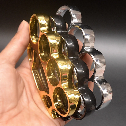 Big Finger Knuckle Duster Boxing Four Finger Buckle Defense Window Breaker Outdoor EDC Tool