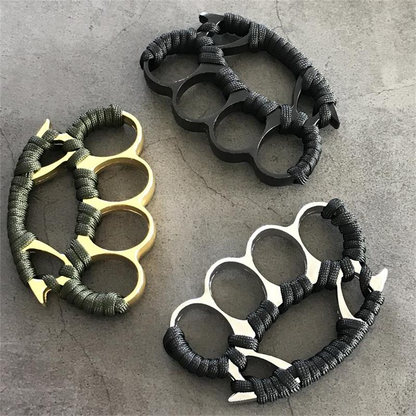 Big Finger Knuckle Duster Boxing Four Finger Buckle Defense Window Breaker Outdoor EDC Tool