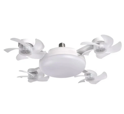 Drone Fan Integrated Light with E27 Screw Creative 3/4/5 Head Remote-Controlled