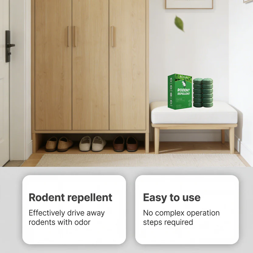Everyday rodent-proof indoor and outdoor furniture, anti-gnawing, mildly scented rodent repellent pellets