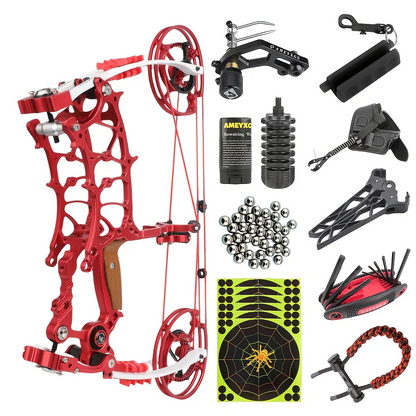 Compact & Lightweight Dual-Purpose Compound Bow – Shoots Arrows & Steel Balls | Portable & Powerful