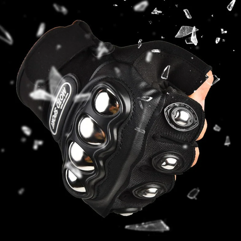 Stainless steel hard-shell tactical gloves