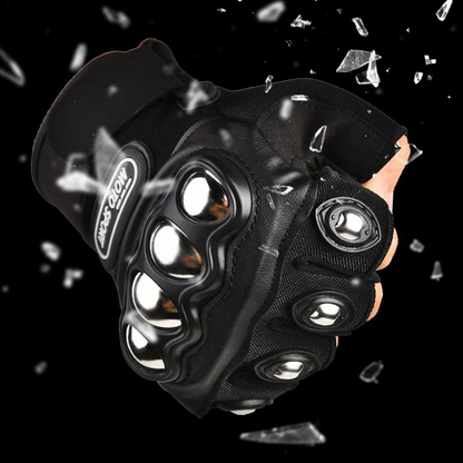 Stainless steel hard-shell tactical gloves