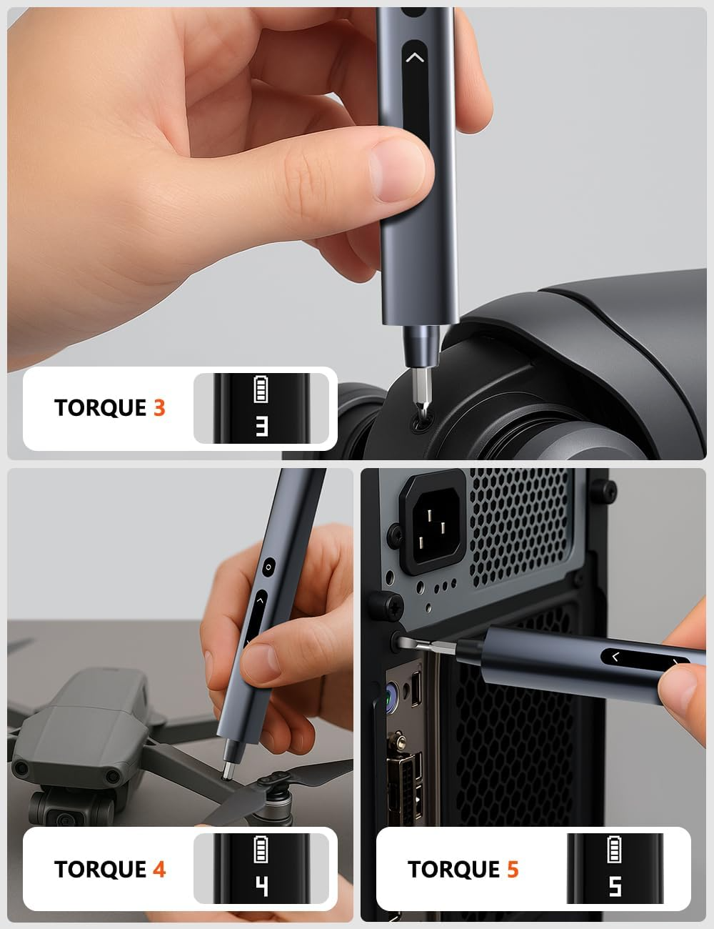 Cordless 80-in-1 Mini Electric Precision Screwdriver Set with 5 Torque Levels