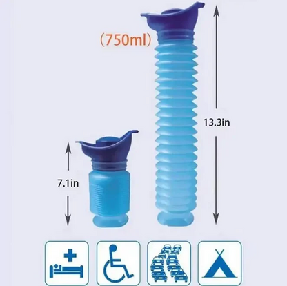Set of 2 Portable Car Urinals – Outdoor Standing Urination Aid for Travel Emergencies – Reusable & Compact