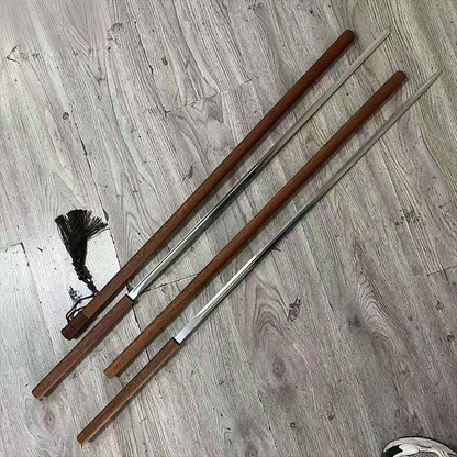 Longquan sword, 1.2 meters long, two-handed sword, bamboo staff
