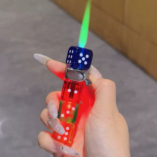 Dice-shaped Lighter Jet Lighter with Green Flame