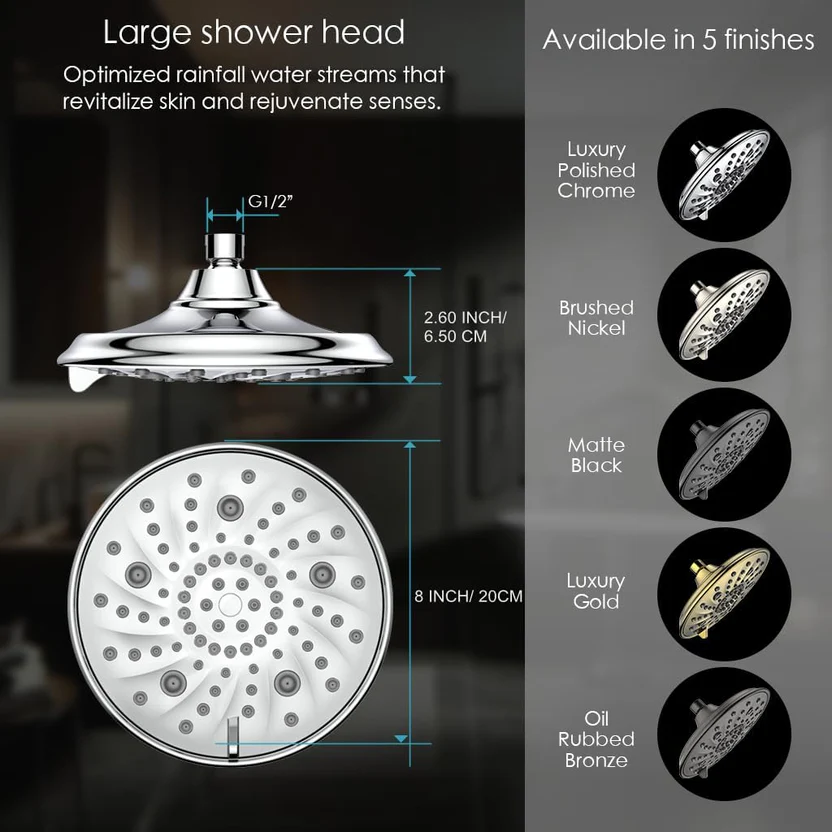 5-mode high-flow-rate pressurized rain shower head 1
