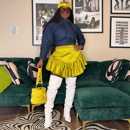 Fashion Buckle Buttons Brimless Hat