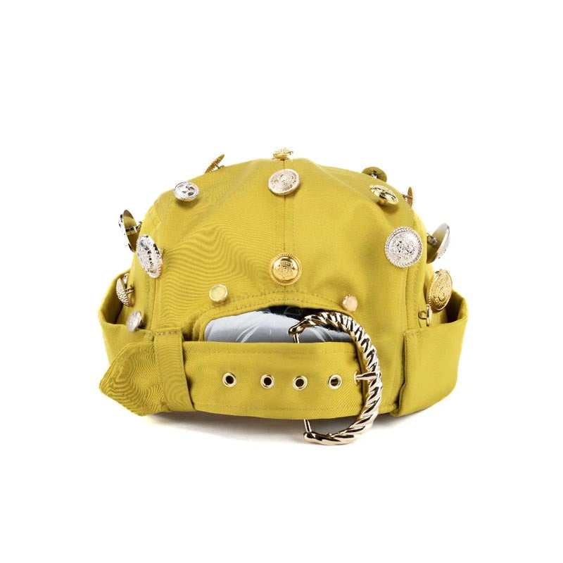 Fashion Buckle Buttons Brimless Hat