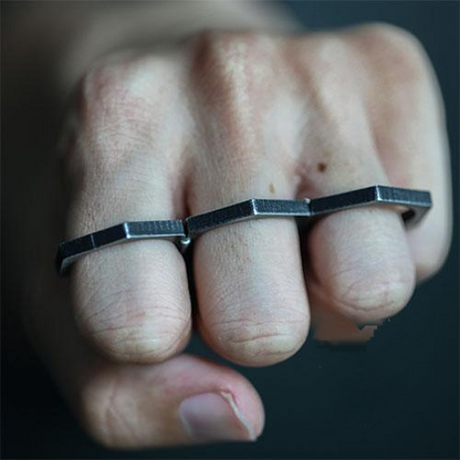 Hexagonal Simple Unique Stainless Steel Ring